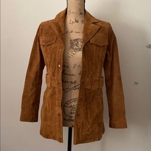 Leather brown suede trench coat from forever 21
